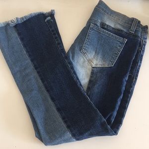 Patchwork Denim Stretch Jeans
